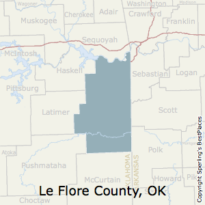 Le_Flore,Oklahoma County Map